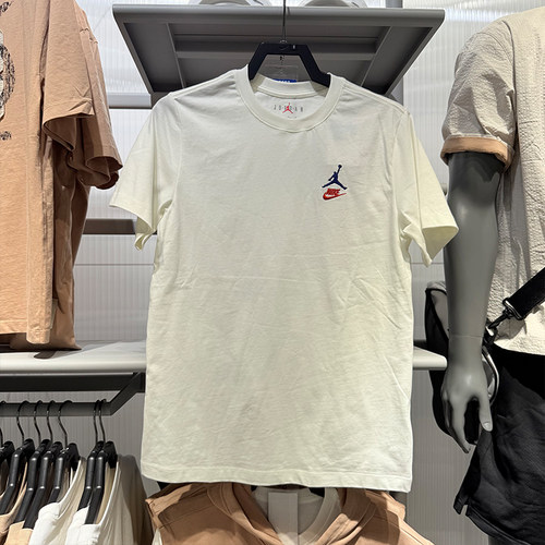 Nike耐克男子2025夏季新款Jordan印花百搭圆领短袖T恤 IB7527-133