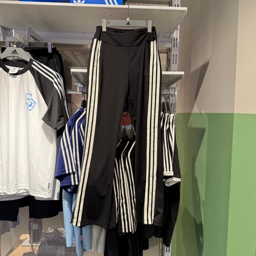 Adidas阿迪达斯女26夏新款三条杠梭织透气瑜伽运动微喇长裤KX2749