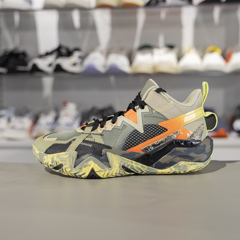 李宁男大童篮球鞋2025春季怒放 PRO回弹支撑稳定中帮童鞋YKBV012