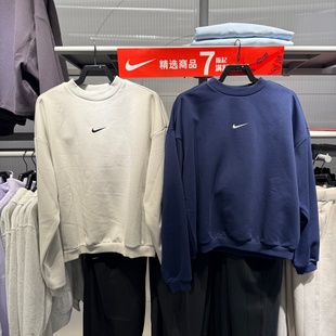 NIKE耐克男子26春新款字母印花卫衣加绒保暖休闲套头衫IR0107-072