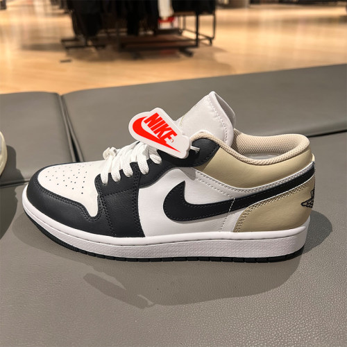 耐克男鞋Air Jordan 1 Low AJ1白绿复古休闲低帮篮球鞋553558-153