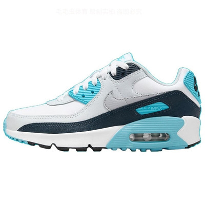 NIKE耐克女鞋新款AIRMAX90大童运动鞋缓震休闲跑步鞋HF6358-100
