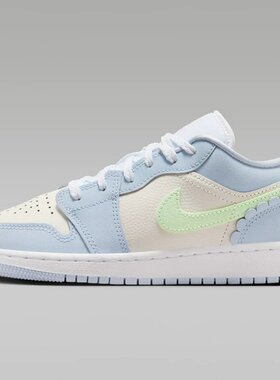 NIKE耐克JORDAN女鞋AJ1大童米蓝色时尚透气运动休闲鞋 IB7113-403