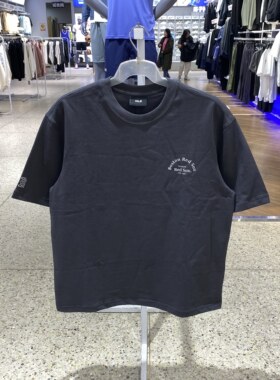 MLB短袖男女情侣25新款NY字母印花灰色圆领休闲运动T恤3ATSB4153