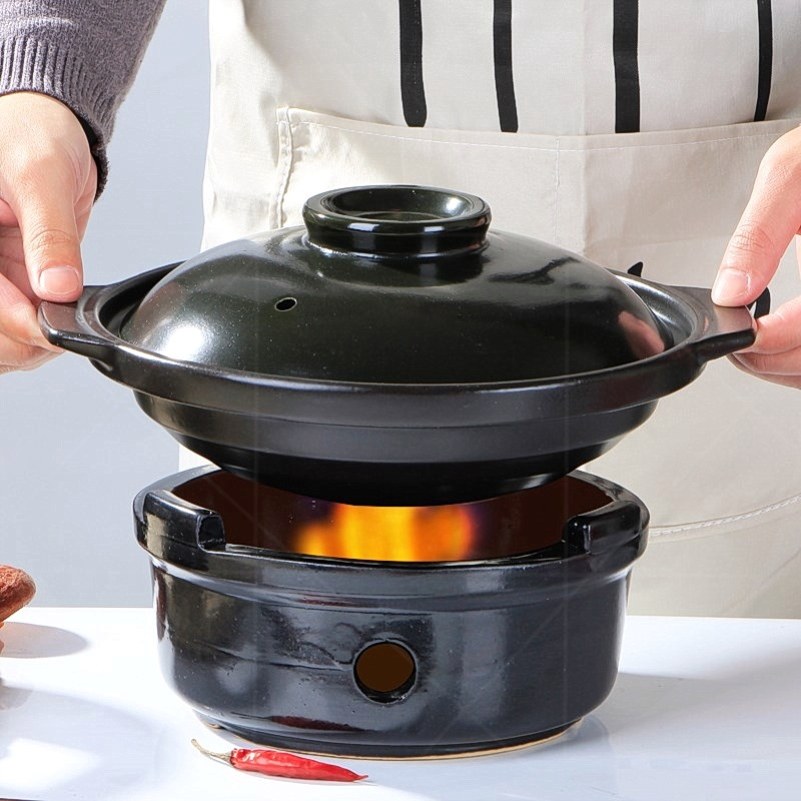 干锅酒精炉子干锅锅具商用餐具家用高档陶瓷锅具专用锅套装