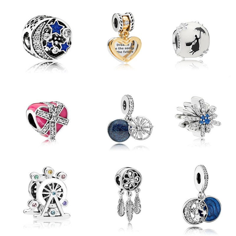 潘系新款 蓝色星空神圣捕梦网 摩天轮滴油点钻混款外贸热销货源