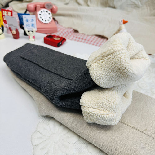 秋冬女针织阔腿裤加厚毛线九分