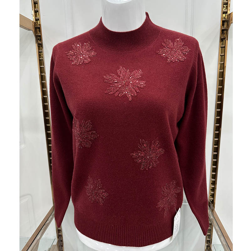 中老年羊毛衫女雪豹毛衣妈妈秋装