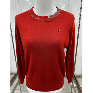 中老年妈妈洋气小衫 春装 2026新款 雪豹中老年女打底上衣 圆领t恤衫