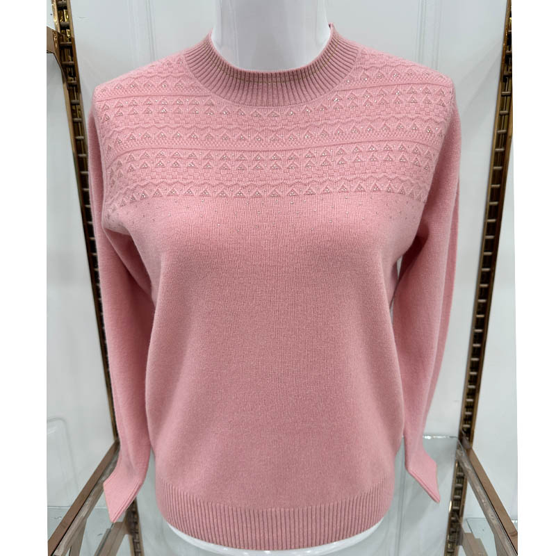 雪豹羊毛衫女100纯羊毛衣羊绒衫