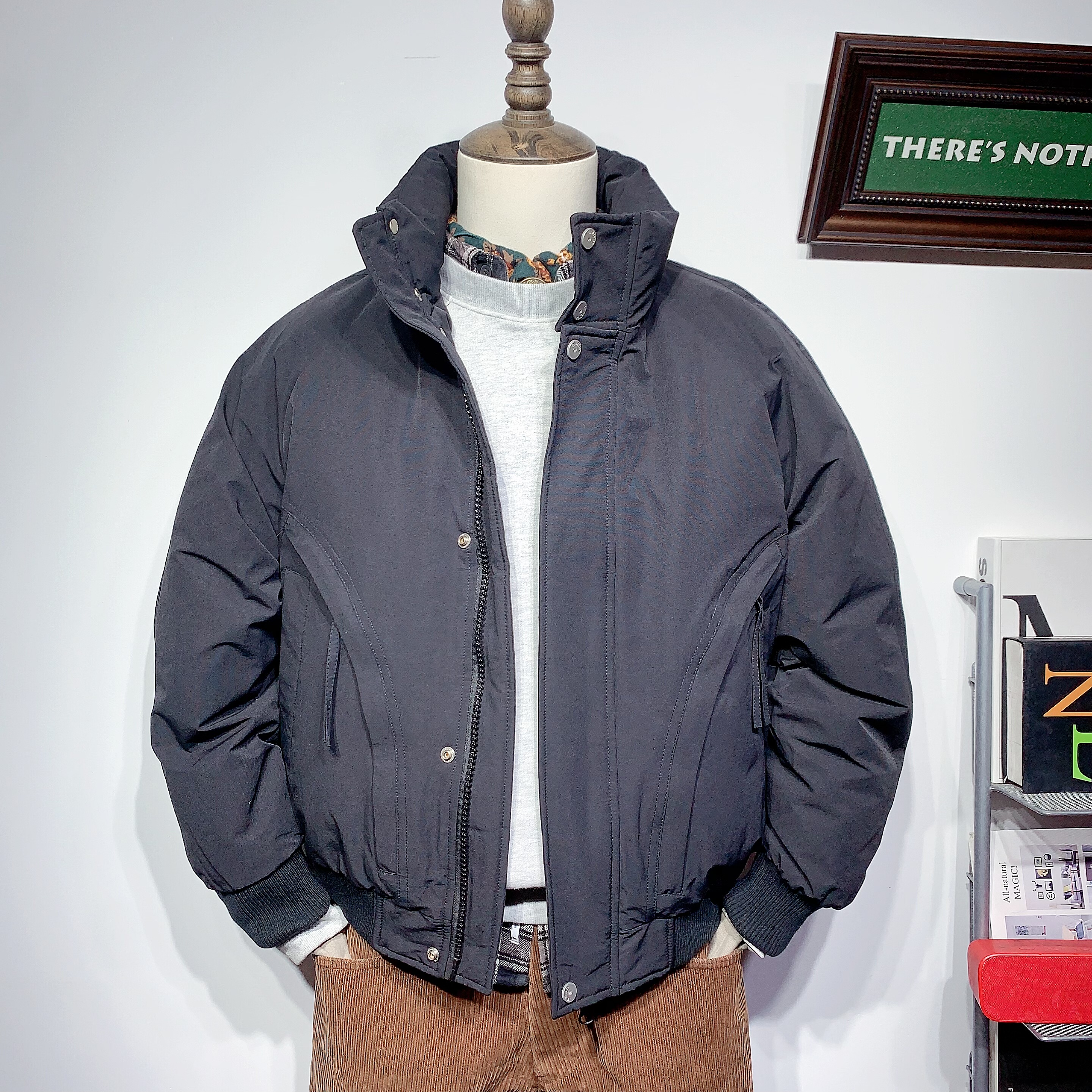 2025冬季新款男士立领羽绒服短款时尚休闲上衣潮牌夹克外套男韩版