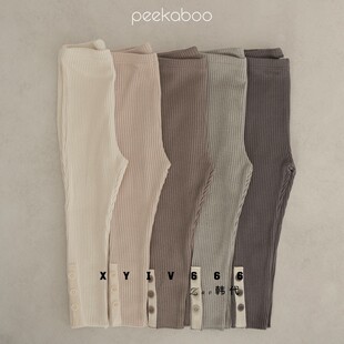 韩国进口【春秋】peekaboo韩国儿童打底裤保暖裤贴身百搭高弹力