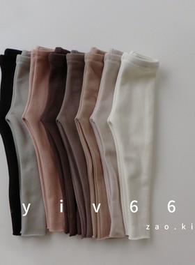 peekaboo韩国儿童秋冬加绒弹力休闲打底裤