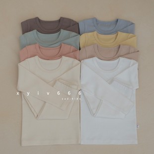 韩国进口婴幼儿童装纯棉柔软家居服套装儿童打底秋衣秋裤PEEKABOO