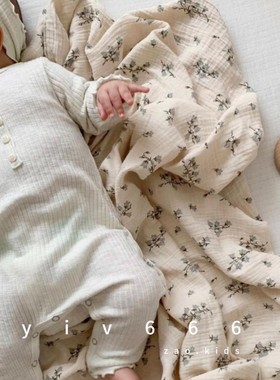 peekaboo韩国Ann莫代尔婴儿连体衣弹力打底爬服春秋家居进口童装