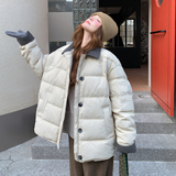 1107新现货拼接毛呢90白鸭绒羽绒外套P295K438，女装羽绒服，浙宝108
