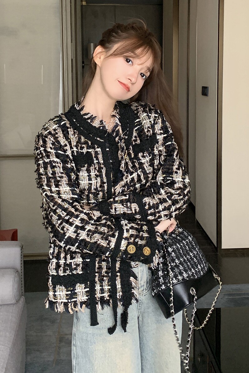 X6582现货2023秋小香风外套P150K238,女装毛呢外套,浙宝108