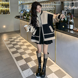 6179羊羔毛拼接外套P180K268，女装毛呢外套，浙宝108