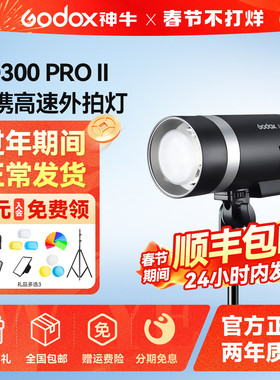 神牛AD300 PRO II二代外拍闪光灯300W户外人像影棚摄影灯高速TTL测光锂电灯