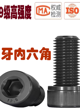 12.9级细牙内六角螺丝M24M27M30M33M36M39M42M48内六角细牙螺钉