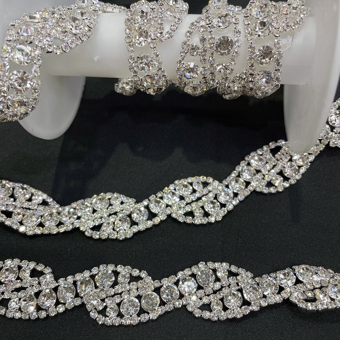 HAND SEWING DIY DANCE CLOTHING WEDDING SHOES HAT EARRINGS HAIR ACCESSORIES FANCY RHINESTONES TASSEL CHAIN ACCESSORIES KIT