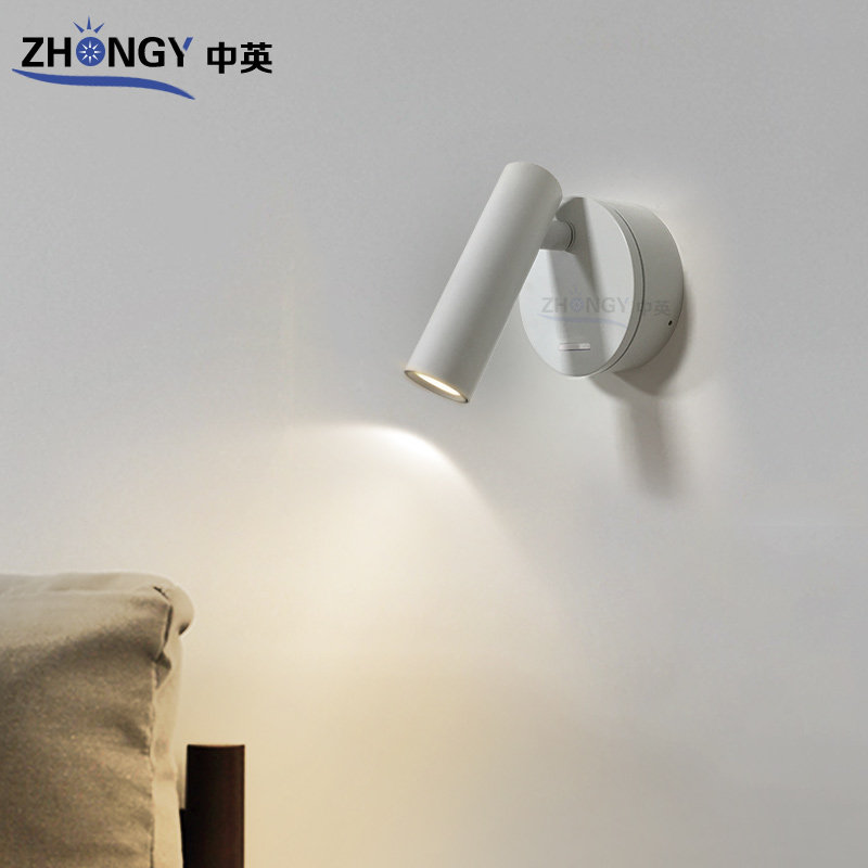 现代简约 北欧 嵌入式可旋转 酒店客房床头led壁灯 阅读灯 床头灯