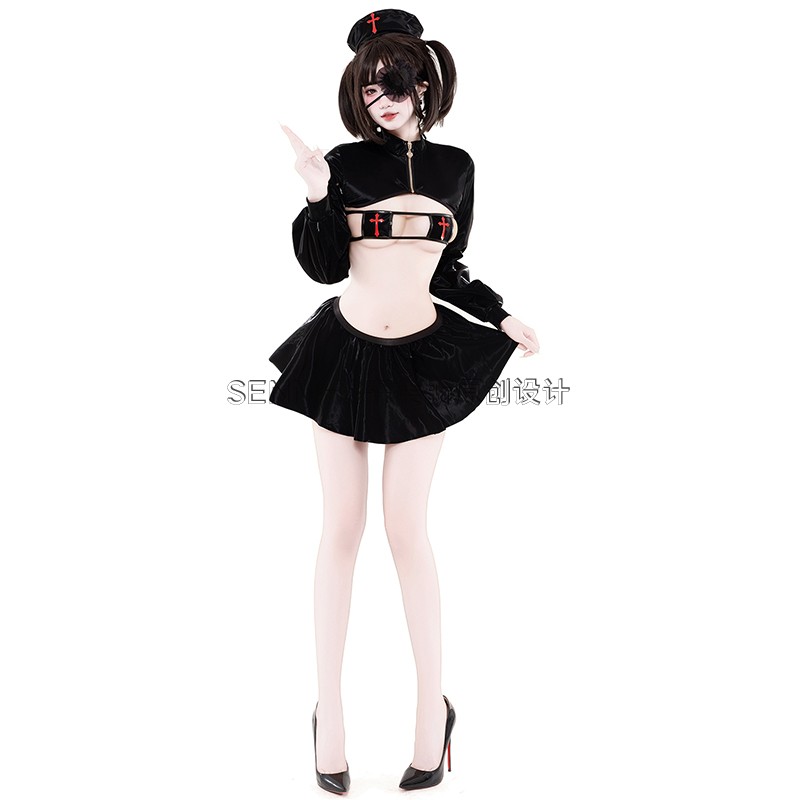 SENMHScos比基尼性感护士服皮革