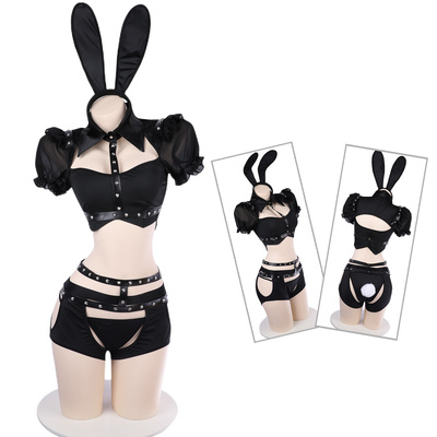 SENMHS性感朋克兔女郎cos铆钉