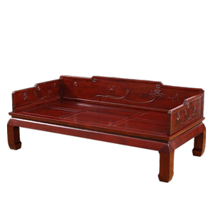 新中式实木罗汉床小户型明清罗汉榻床榻榫卯榆木现代简约客厅家具