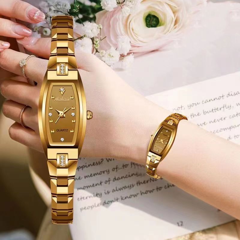 保不掉色黄金平替2026女士手表钨钢气质简约小表盘机械表新款女表