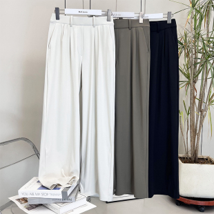 高级百搭休闲运动瑜伽阔腿裤 长裤 女 Day垂感高腰遮肉显瘦西装 L同款