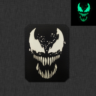 毒液Venom激光切割夜光臂章魔术贴士气章背包贴补丁夜间识别章
