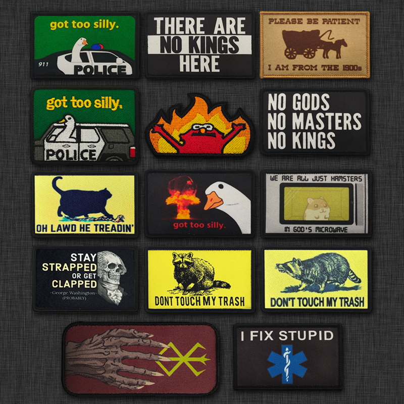 印刷织唛卡通个性魔术贴章臂