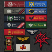 战锤40K刺绣 印刷长条臂章魔术贴士气章补丁徽章识别章背包贴