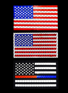 美国USA反光IR面料夜间识别章臂章魔术贴背包贴士气章支持订制