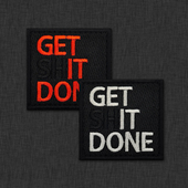 DONE臂章布贴战术背包补丁服装 刺绣魔术贴章英文GET SHIT 配饰