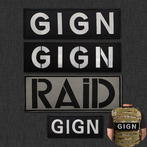 GIGN战术大背贴刺绣臂章魔术贴