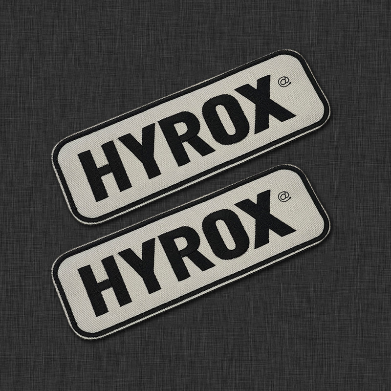 HYROX英文刺绣魔术贴臂章图片