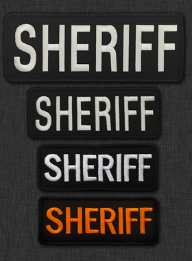 SHERIFF治安官士气章刺绣魔术贴臂章战术背心贴徽章魔术贴章