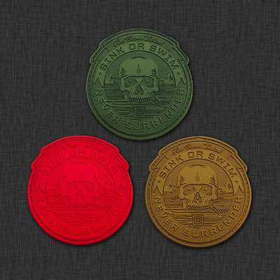 511SINKORSWIM骷髅魔术贴章