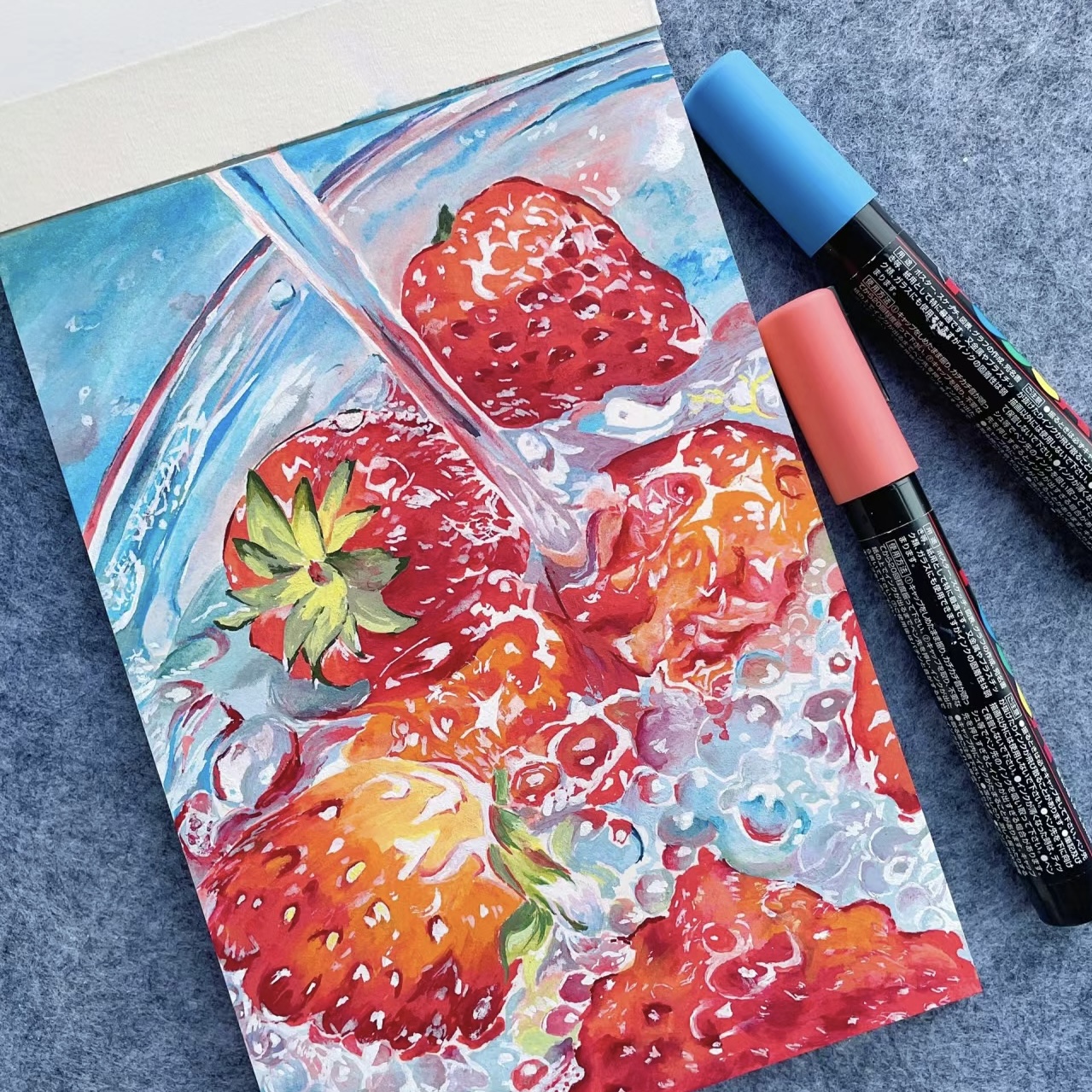 三菱绘画水彩笔多色100色马克笔