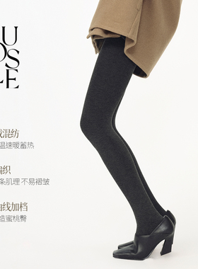 NUOISLE*温暖冬日 A级多g重高阶山羊绒细螺纹秋冬加厚连裤袜