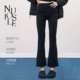 黑色显瘦轻薄桑蚕丝弹力微喇裤 NUOISLE 美丽与自由