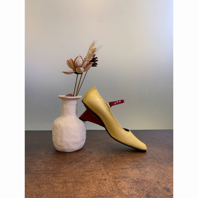 小众设计感异形跟撞色玛丽珍鞋