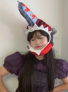 锯子头套帽子拍照表演派对搞怪