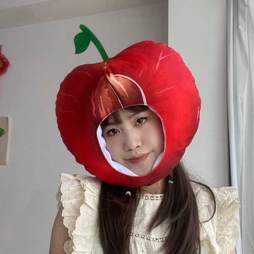 樱桃车厘子头套帽子可爱有趣搞怪