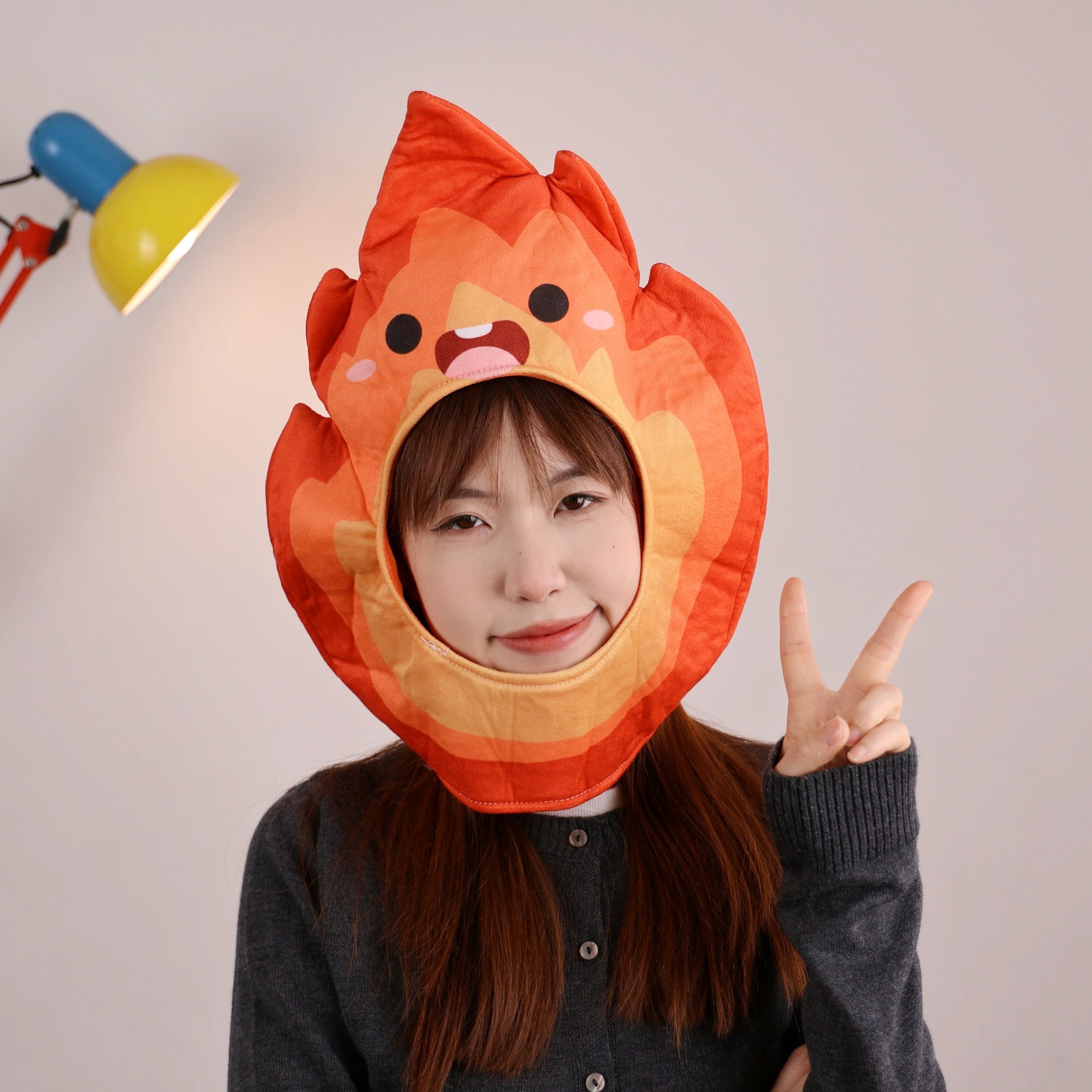 可爱搞怪卡通火焰火花造型头套帽子拍照派对cos摄影装扮表演道具