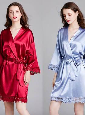 long sleeve plus size home nightgown bathrobe dressing gown
