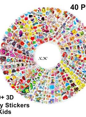 Kids Stickers 40 20 Different Sheets 3D Puffy Bulk Stickers