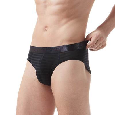 Thin striped briefs for summer Men's underwear性感男士三